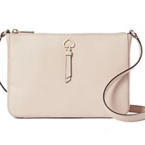 Kate Spade Adel Medium Top Zip Crossbody Bag in Cream